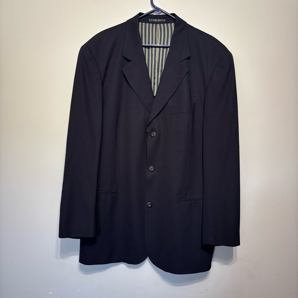 Hugo Boss Black Lined Virgin Wool
4-Button Blazer Jacket Men's 46L - Picture 1 of 9